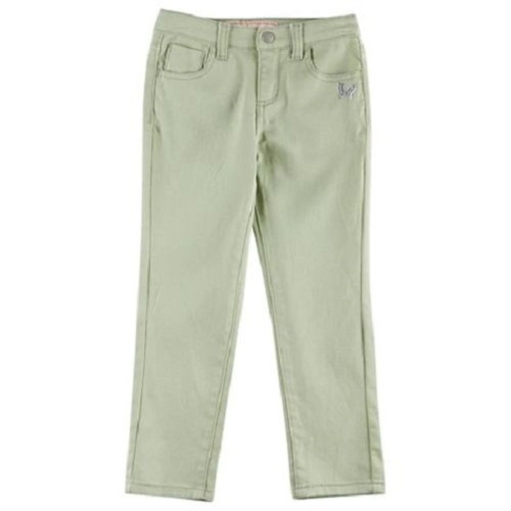 LuLu Love Girl's Green Butterfly Stretch Jeans 5